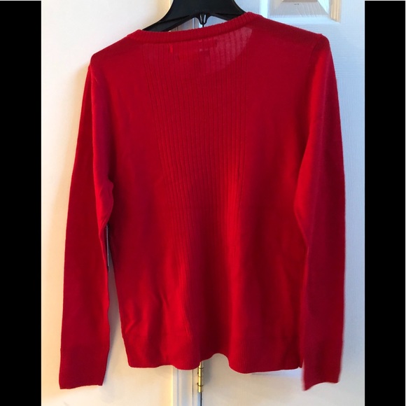 NWT MAX STUDIO Merino jewel rib button sweater L - Picture 3 of 7